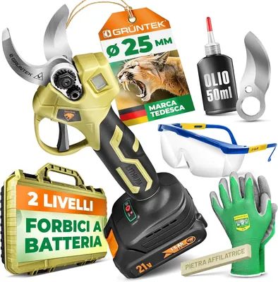 Forbici da potatura a batteria GRÜNTEK 21 V